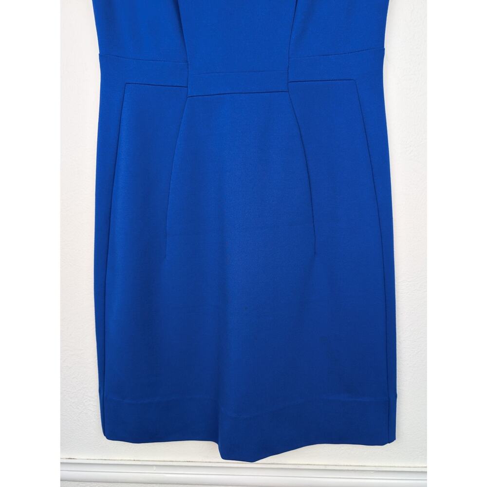 Diane Von Furstenberg Sheath Dress Career Office Classic Designer Blue Size 6 - Picture 3 of 10